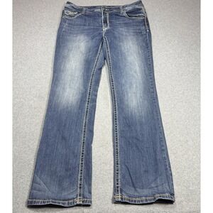 Petrol Jeans Womens Size 16 (36x33) Bootcut Midrise Studded Denim Heavy